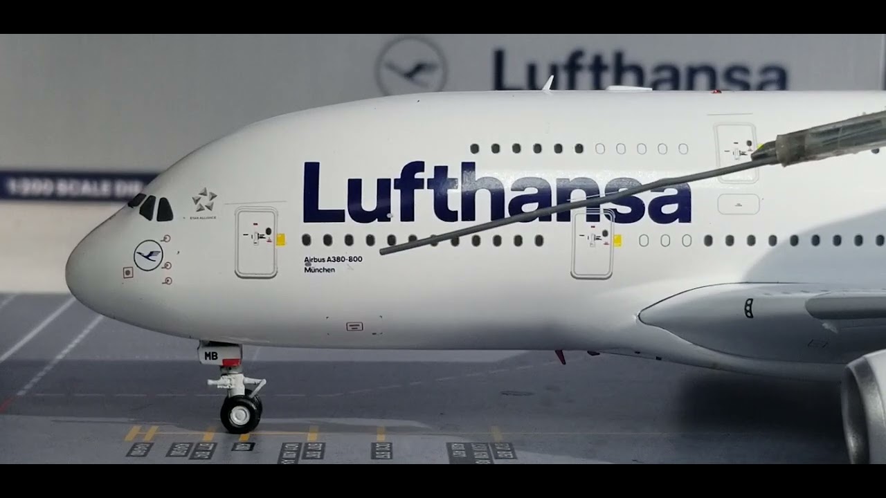 Gemini 200 Lufthansa A380-800 (2018 Revised Livery Scheme)Review