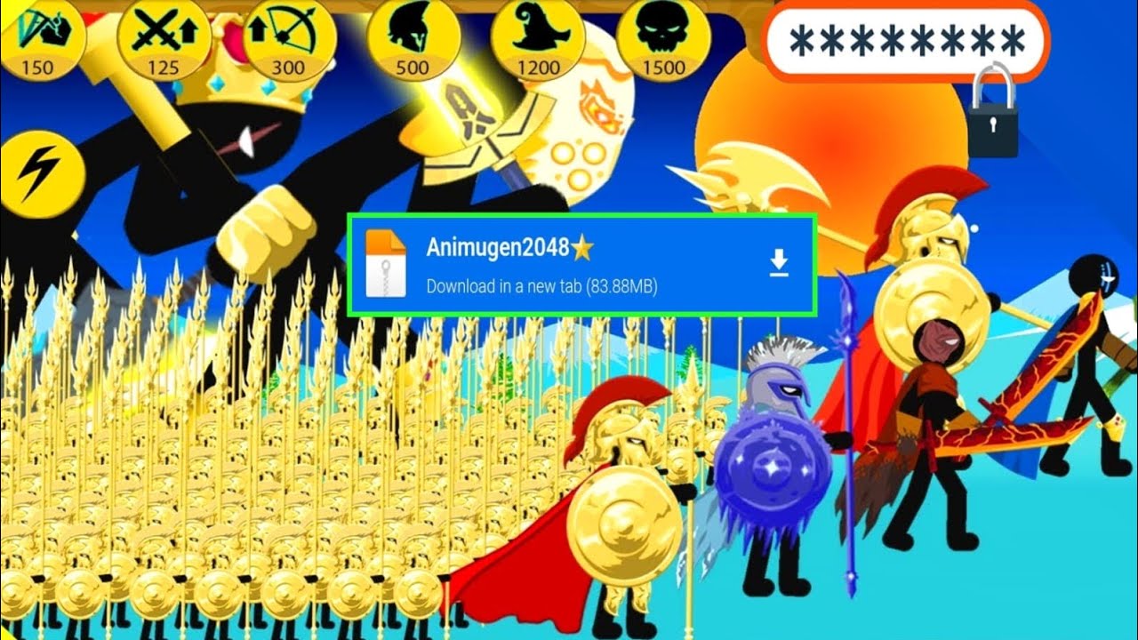 Unlimited Golden Army Spearton vs Final Bosse! | Stick War Legacy Animugen2048