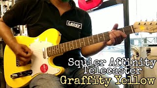 Squier Affinity Telecaster Graffity Yellow ( Sound Sample ) - YouTube