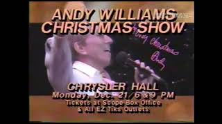 December 1987 Concert Promo (Andy Williams at Chrysler Hall)
