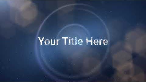 Elegant Particle Title | Motion Graphics Templates - Motion Array