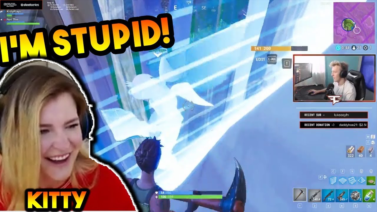 KittyPlays React To Her Most Embarrassing Moment Of The 250.000$ Fortnite Summer Showdown