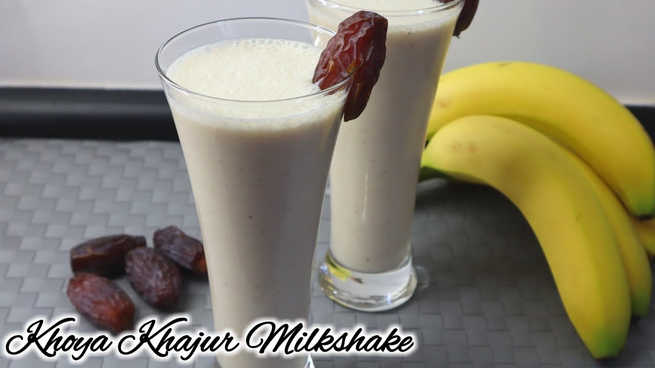 Khoya Khajur Milk Shake with Banana Street style Banana milkshake