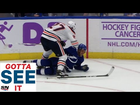 GOTTA SEE IT: Milan Lucic Punches Rookie Mathieu Joseph In The Head After Hit
