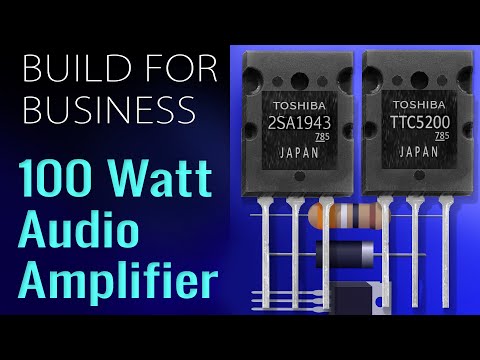 Build 100 Watt Audio Amplifier Using C5200 & A1943 Transistor | 100