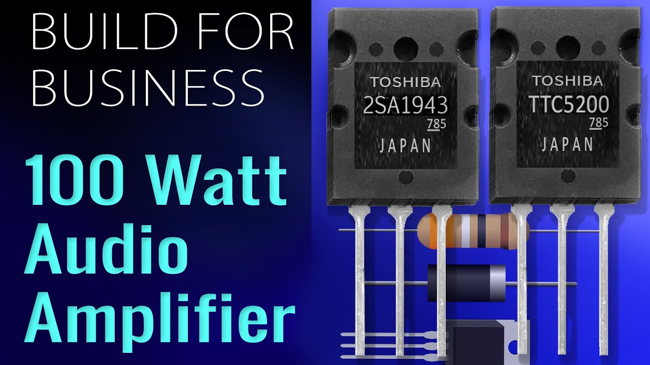 Build 100 Watt Audio Amplifier Using C5200 & A1943 Transistor | 100