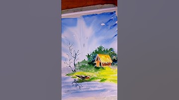 "Mesmerizing Watercolor Landscape Painting | Watch the Magic Unfold Step by Step!"