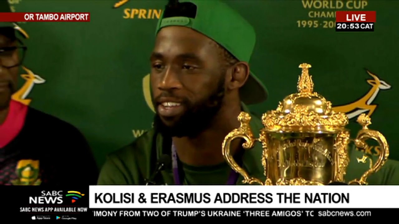 Captain Siya Kolisi Coach Rassie Erasmus Address Press Conference Youtube