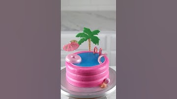 How to Make a Barbie Pool Cake for Beginners 💖🏖 #cakedecorating