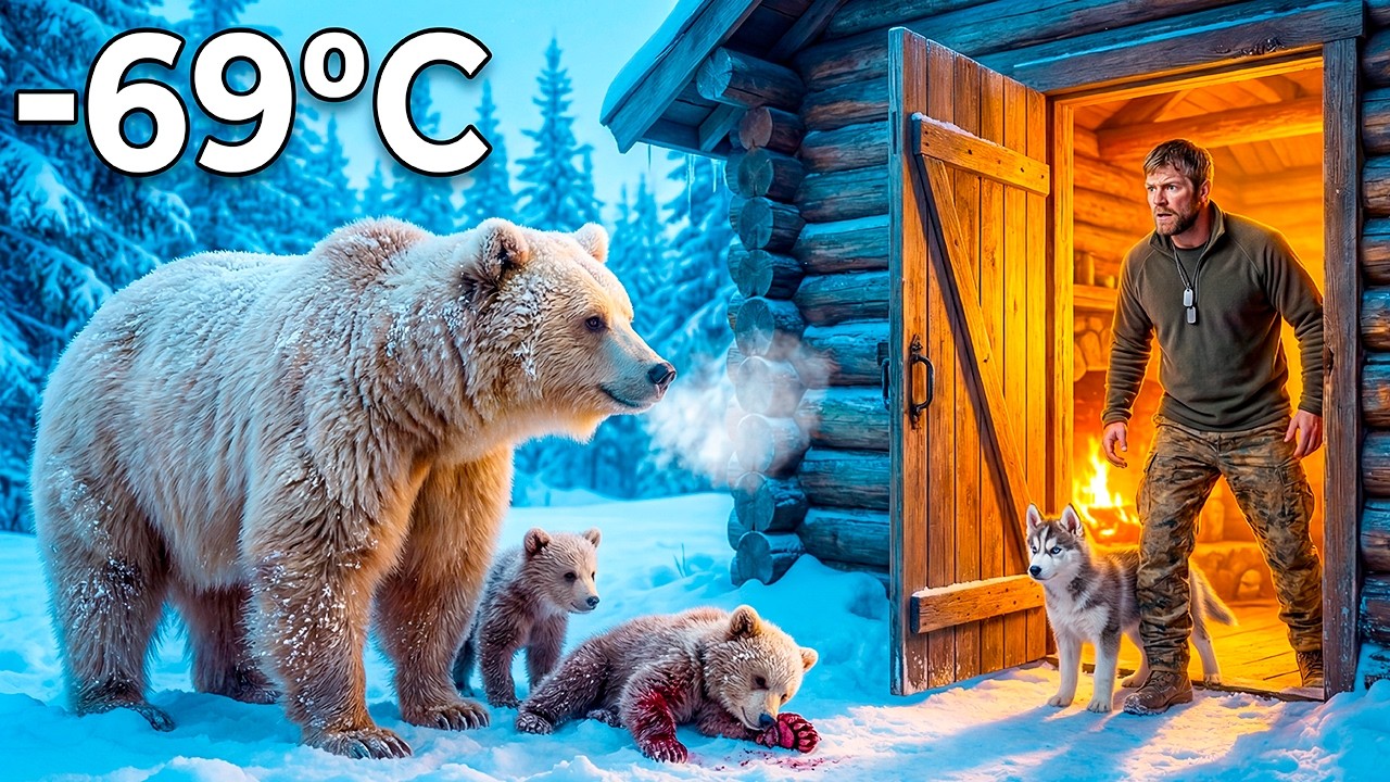 🐻 At –69°, a WILD MOTHER BEAR appeared at an EX MILITARY MAN’S CABIN… her CUB was INJURED ❄️
