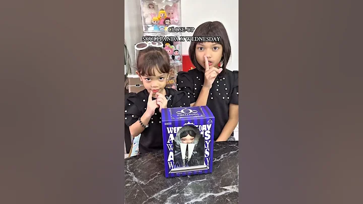 Close-up SKULLPANDA X WEDNESDAY EDITION 👻👻 Scary tak?! 🤭🤭 #unboxing #wednesday #skullpanda #popmart