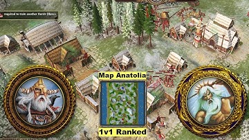 Odin vs Poseidon | Map Anatolia | 1v1 Ranked | Age of Mythology Retold