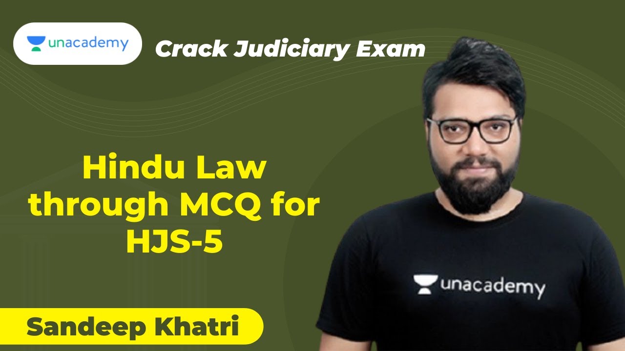 Hindu Law Through MCQs For HJS Part 5 Crack Judiciary Exam Sandeep 
