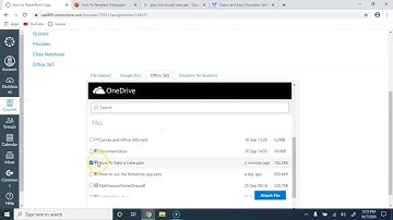 Canvas Student View (Win10): Submit a File Saved in OneDrive to a Canvas Assignment