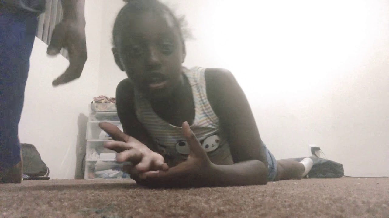 Me and my cousin are play fighting