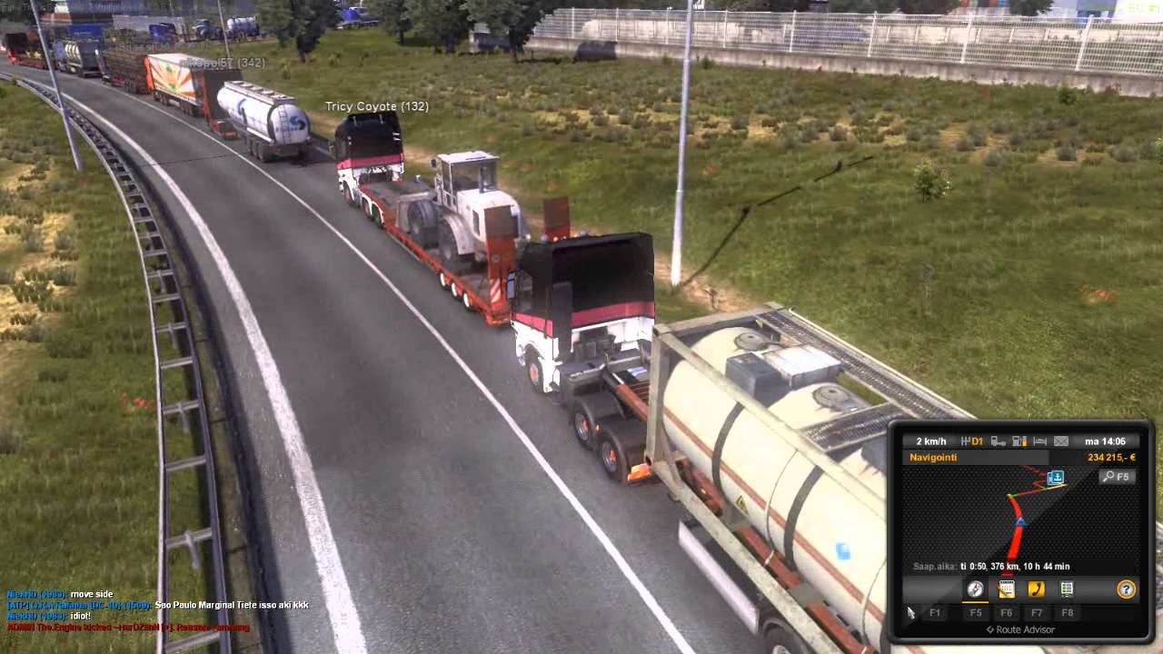 ETS2 Multiplayer Rotterdam Docks traffic jam. YouTube