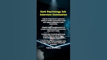 Dark Psychology: Control Job Interview