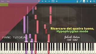 Galilei, Vincenzo - Ricercare del quatra tuono, Hypophrygian mode Piano Tutorial