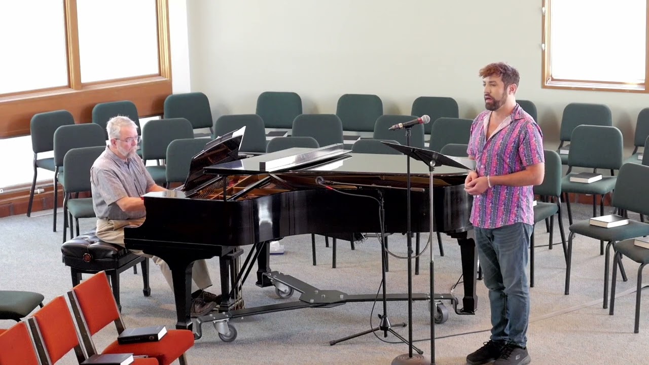 Soloist Javier Ortiz sings "The Call" at The United Church of Santa Fe Worship June 22, 2025