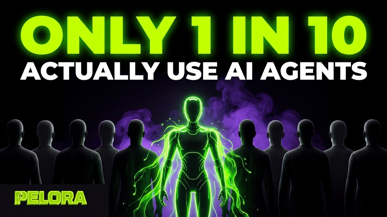 How many Americans actually use AI agents? Only 1 in 10. Video by PELORA Marketing.
