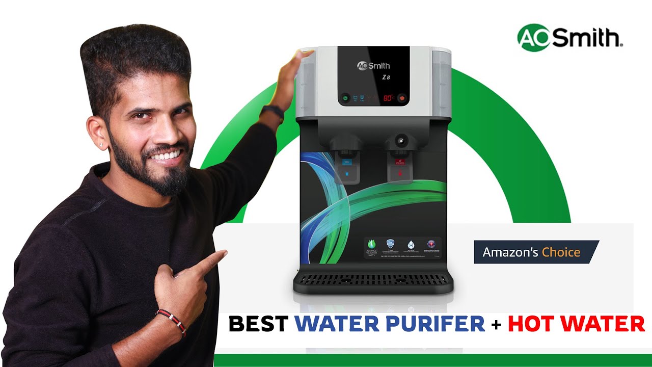 AO Smith Z8 Green RO 10 Ltr Wall Mountable, Table Top RO+SCMT Black Water  Purifier Review - YouTube