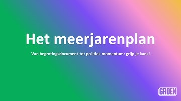 Webinar Meerjarenplan/BBC
