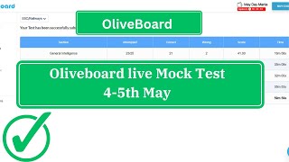 Attempting OliveBoard Live Mock Test | CGL Prelims | 4-5th May|