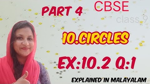 Chapter 10 Circles Ex:10.2 q:1 CBSE maths class 9 in Malayalam