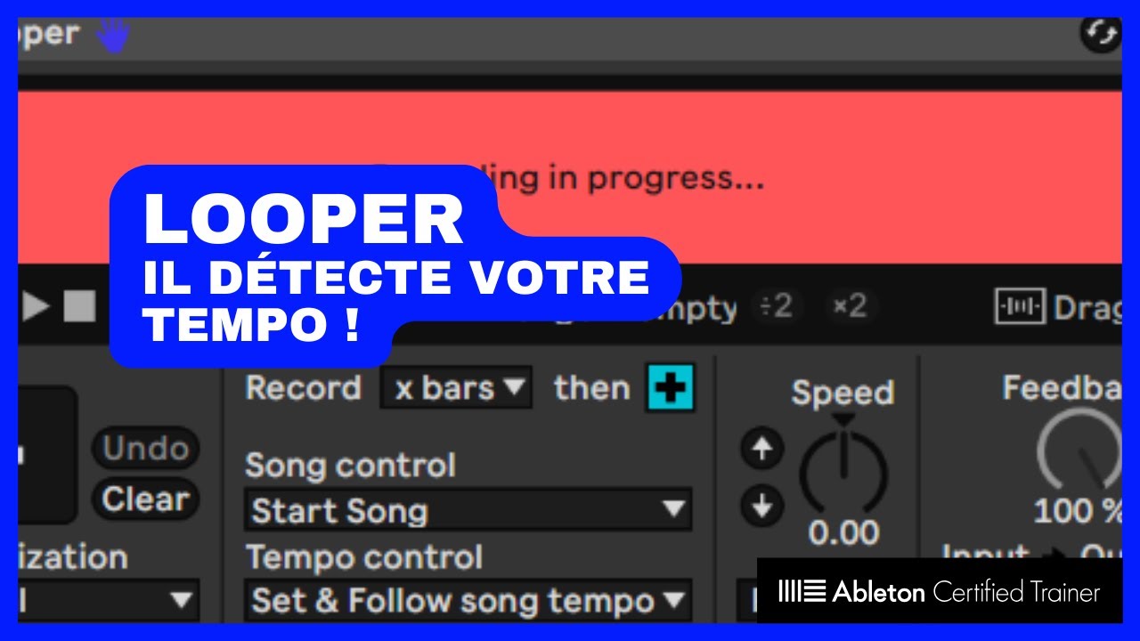 Le Looper de LIVE détecte le tempo