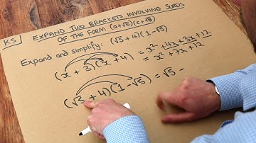 Key Skill - Expand two brackets involving surds in the form (a + √b)(c + √b).