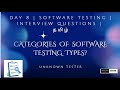 Day 8 | Explanation on Functional and Non Functional Testing | Software Testing | தமிழ்