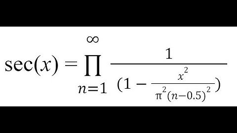 Google Sheets SEC(x) secant Taylor Polynomials using Infinite Product Series function also in Excel