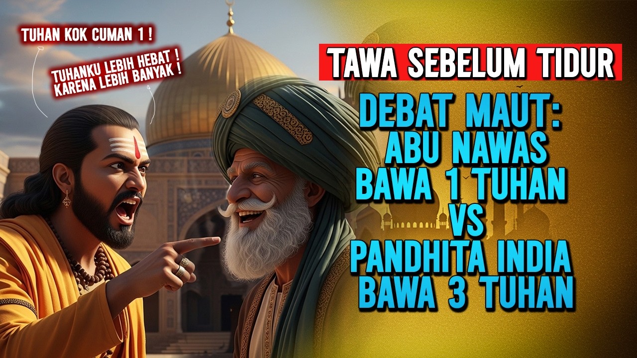DUEL MAUT: PANDHITA INDIA BAWA 3 TUHAN  VS ABUNAWAS BAWA 1 TUHAN - KISAH LUCU PENGANTAR TIDUR
