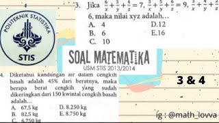 Soal matematika usm polstat stis ...