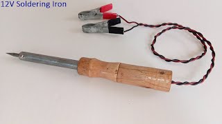 How To Make 12V Rechargeable Soldering Iron at Home | DC Soldering Iron | 12V Soldering Iron