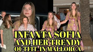 Infanta Sofia of Spain, 16, rocks cutout dress on a night out in Mallorca - see her trendy outfit