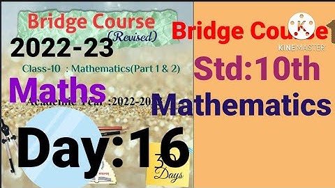 10th||Mathematics||Bridge Course||2022-23 ||Day:16th||English & SemiEnglish||Maths, Class 10, Day:16