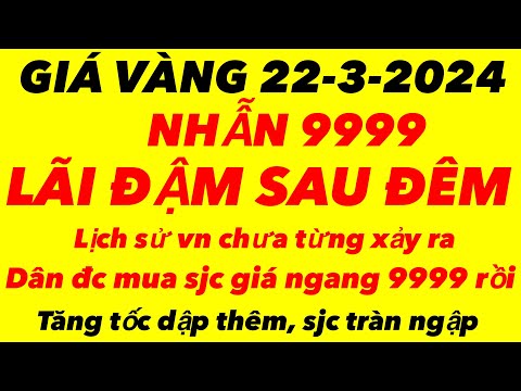 Giá vàng hôm nay - 9999 ngày 22-3-2024 - giá vàng 9999 hôm nay - giá vàng 9999 - giá vàng 9999 MỚI