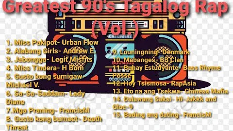 Greatest 90s Tagalog Rap (Vol.1) #TagalogRap #OldSkoolPinoyRap #Batang90s