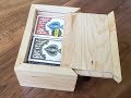 Making a storage box for playing cards from poker table delivery pallet Making a storage box for playing cards from poker table delivery pallet