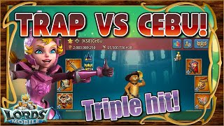 650M Rally Trap vs Cebu! Doble golpe acaba en rescate de líder por gemas! - Lords Mobile ES