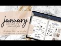 Digital Plan with me January 2021 | Life all in one customizable planner