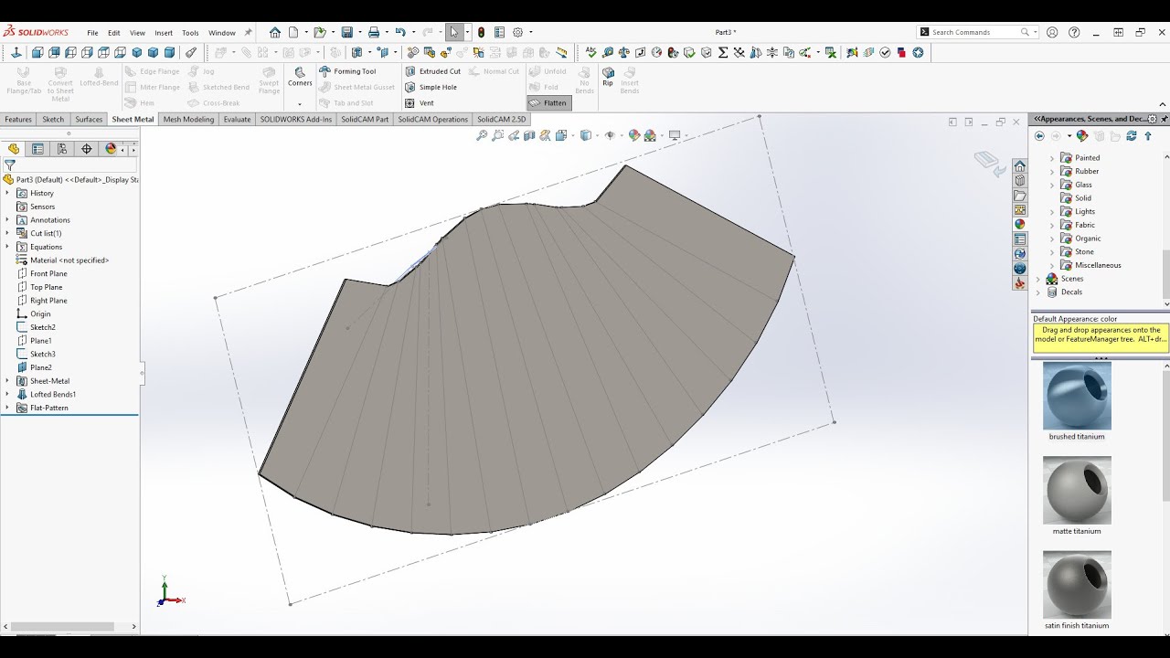 Radial Line Development on Solidworks 2022 - YouTube