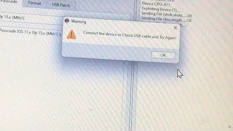 EFT ”connect the device or check usb cable and try again” simple solution #ramdisk boot passcode