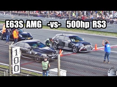 500hp Audi RS3 -vs- Mercedes E63s AMG -vs- 911 Turbo S and more!