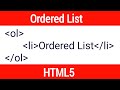 Ordered List | ol, li HTML Tags | Ordered and Nested list Tutorial in Urdu.