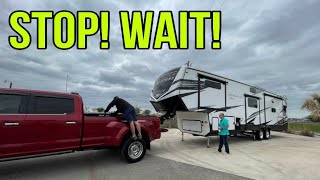 WARNING! Before Towing your RV off the dealership's!