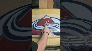 Massive Epoxy Colorado Avalanche Logo Wall Art #coloradoavalanche #nhl #totalboat #cncrouter