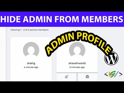 How to Hide Admin Profile from Members Directory in BuddyPress WordPress