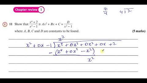 A2 (IAL) Pure Mathematics (P3)-Text Book - Chapter Review 1 p9 Q11  Algebraic Fractions